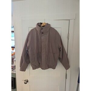 #58 Weather Report  Jacket Coat Mens L Weatherproof Microfiber Tan/Brown Lined